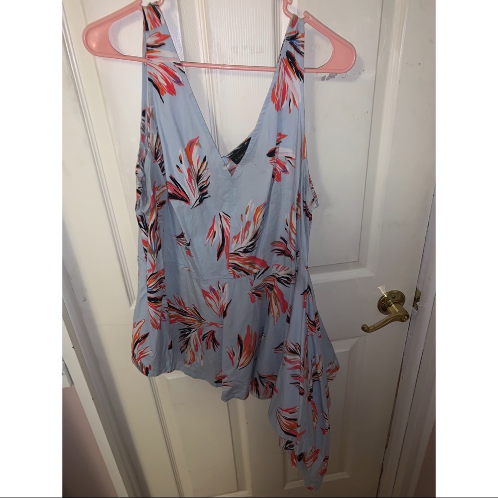 Asymmetrical Floral Tank